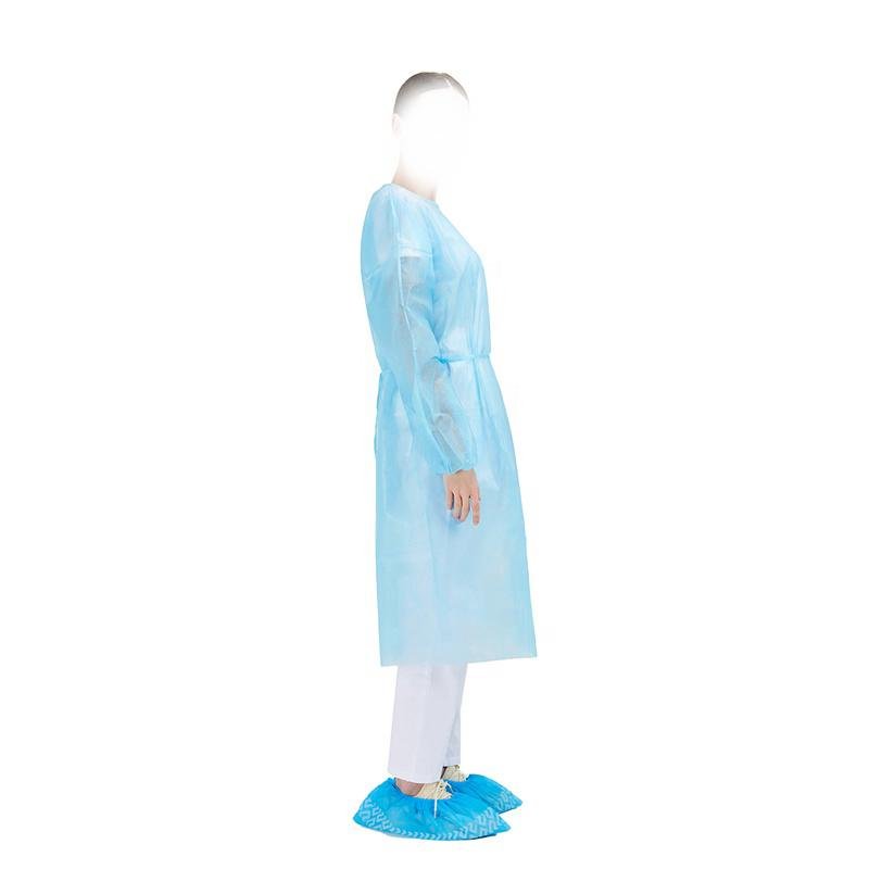 Easeng Medical Isolation Gown Disposable Coat Type Nonwoven Blue 4
