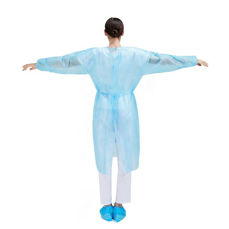 Easeng Medical Isolation Gown Disposable Coat Type Nonwoven Blue 5