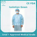 Easeng Medical Isolation Gown Disposable Coat Type Nonwoven Blue