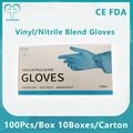 Easeng Disposable Vinyl Nitrile Blend Gloves Blue Powder Free 1