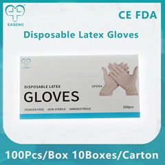 Easeng disposable latex gloves  powder