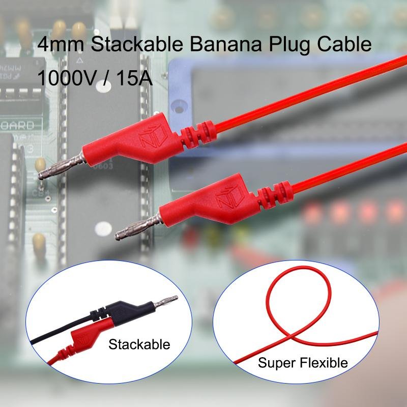 4MM Stackable Banana Plug Cable To Banana Plug Cable Test Lead 2
