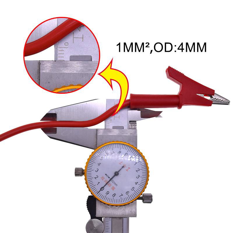 NUELEAD 4mm Banana Plug To Alligator Clip Test Lead Wire Cable 3