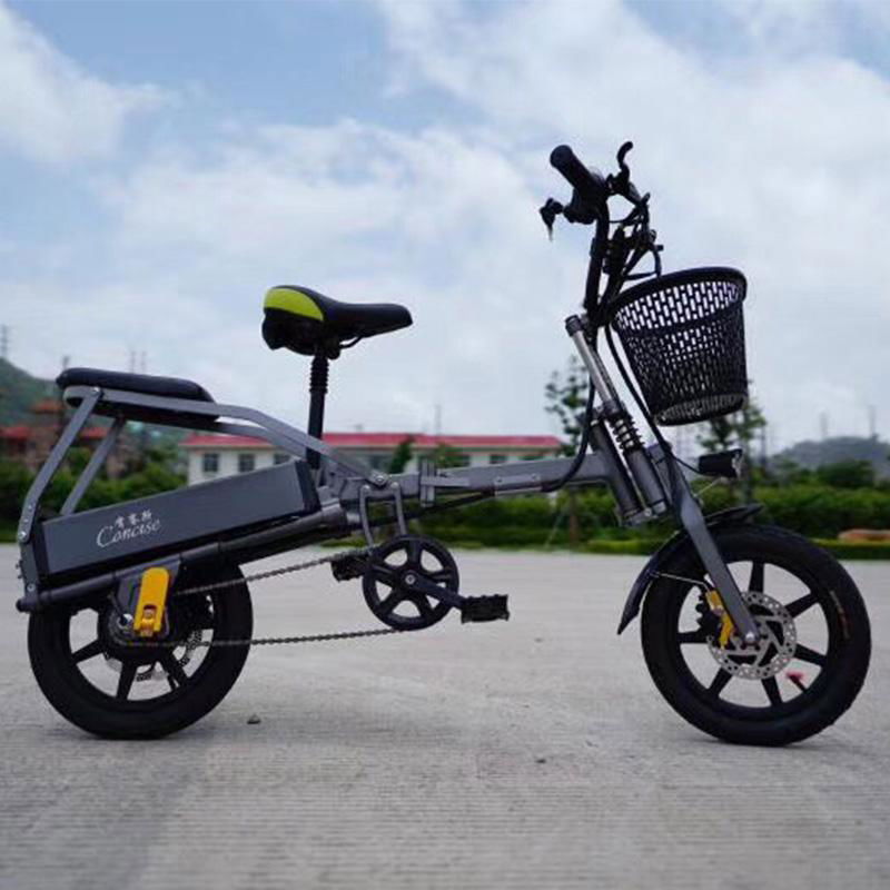 H-14 Ultra-Light Portable Folding Electric Two-Seater Bike   2