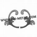 Decorative Mild Steel Metal Rose Leaf Flower Gates Railings Fabrication 1