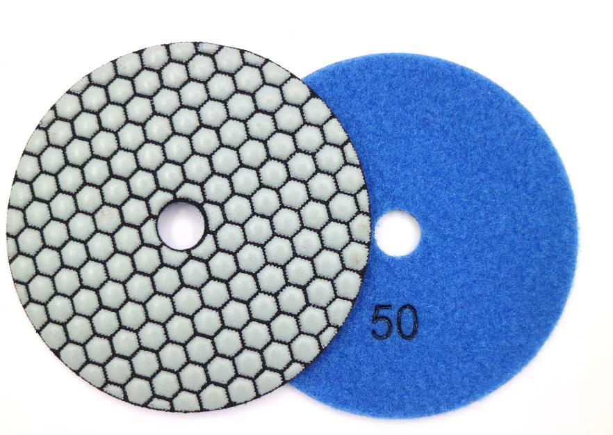 Honeycomb Dry Polishing Pad for Marble Granite Concrete Countertop Hand Polisher