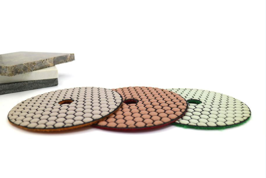 Honeycomb Dry Polishing Pad for Marble Granite Concrete Countertop Hand Polisher 4