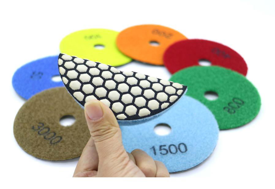 Honeycomb Dry Polishing Pad for Marble Granite Concrete Countertop Hand Polisher 5