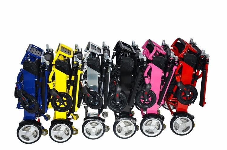Foldable lightweight electric wheelchair 250W brushless motor lithium battery