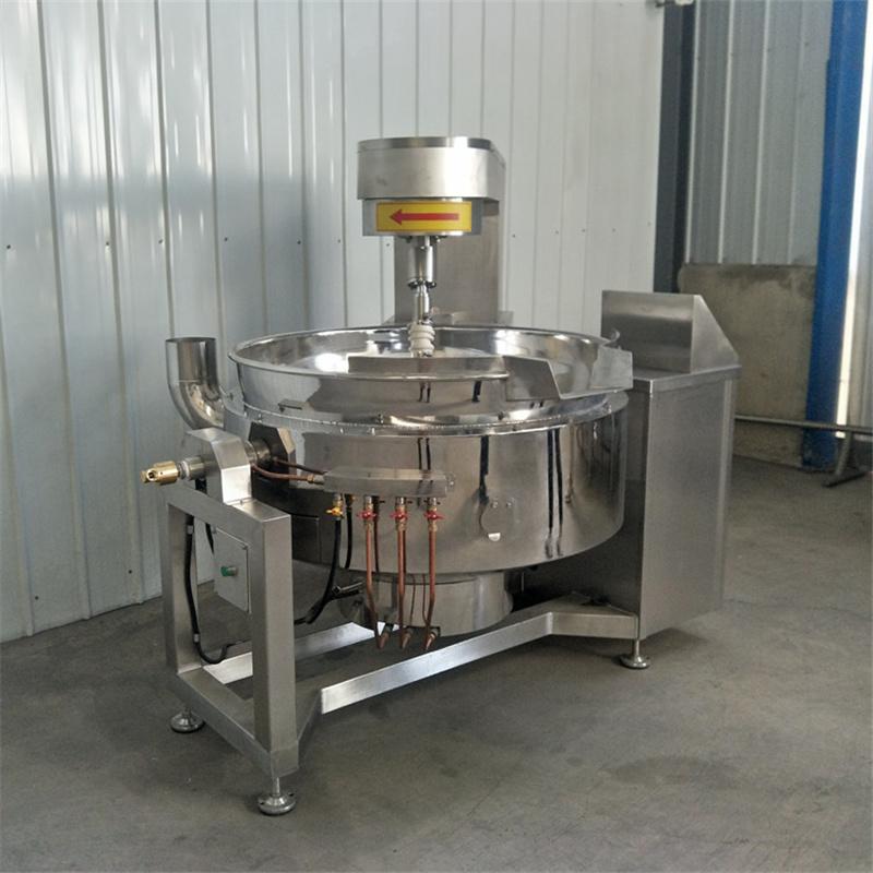 Stainless Steel Steam Heating Industrial Cooking Pots With Mixer