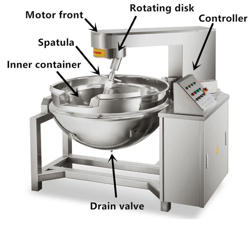 100L-600LHigh Capacity Steam Cooking Mixer For Mashed Taro Paste  2