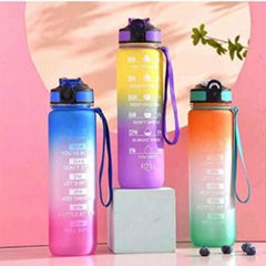 Large capacity color frosted plastic sports filter cup