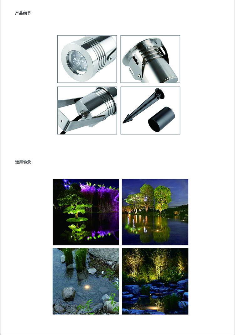 W/6W Underwater light stainless steel SS316 with IP68 and cylindrical hood 5