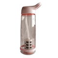 New BPA-free portable plastic water bottle charcoal filter