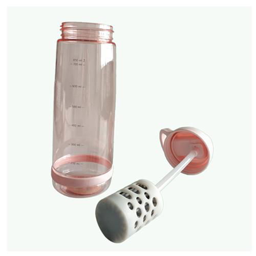 New BPA-free portable plastic water bottle charcoal filter 2