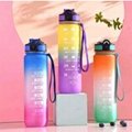 Color plastic sports portable filter water bottle 2