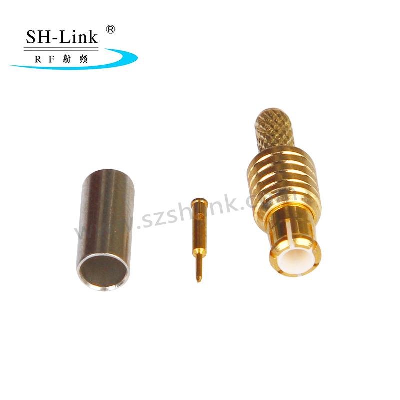MMCX Male Straight Crimp Connector for RG174 RG316 Cable  
