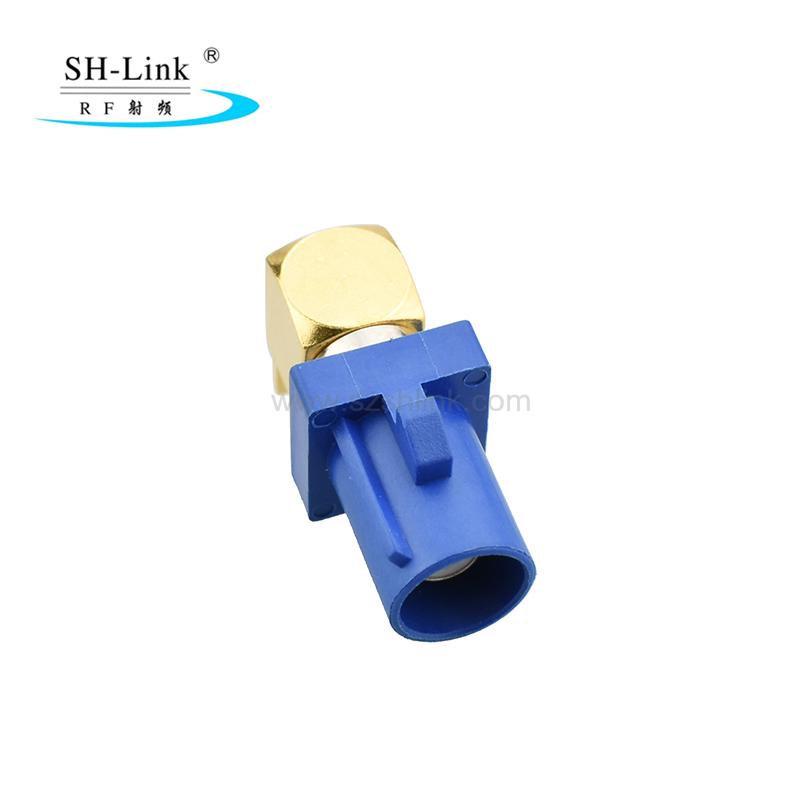 SH-Link FAKRA公头座子弯式车载天线接口PCB插板连接器 3