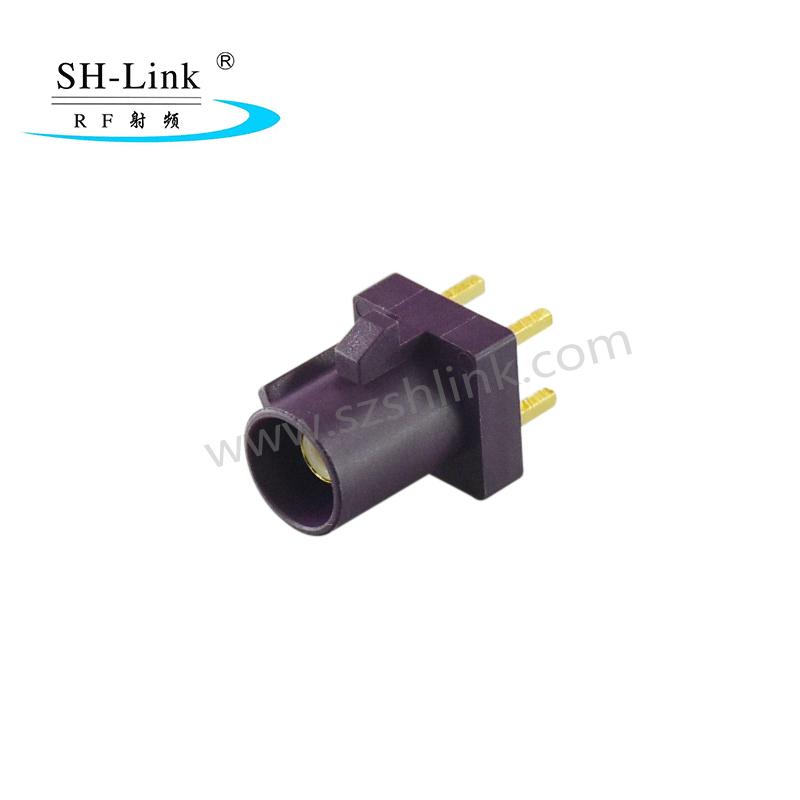   FAKRA-JE 汽車連接器SMB焊板直插PCB板端fakra公座 4