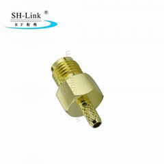 SH-Link SMA母插孔RF連接器適配器直鍍金工廠發貨