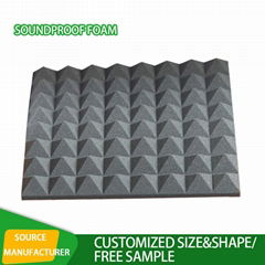 Sound Proofing Acoustic Pyramid Shaped Fire Retardant Acoustic Room Treatment