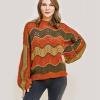 Ladies Knitting Sweater [Latest Style Long Sleeve Round Neck Hollow out S