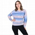 Factory Wholesale Fashion Long Sleeve V-Neck Heart-Shaped Pullover Sweater