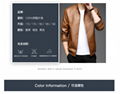 Middle-aged men's spring and autumn stand-up collar leather jacket dad wear tren 5