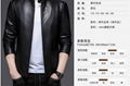 Middle-aged men's spring and autumn stand-up collar leather jacket dad wear tren