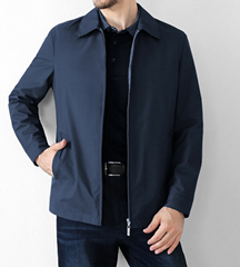 Loose Edition Lightweight Lapel Jacket Middle-aged Men's Solid Color Business Ca