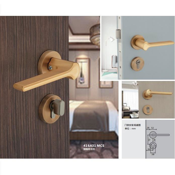 Modern New Design Door Lock Set Door Lever Handle  3