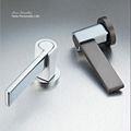 Modern Italian Design Heavy Duty Door Handle with Black Plated Color