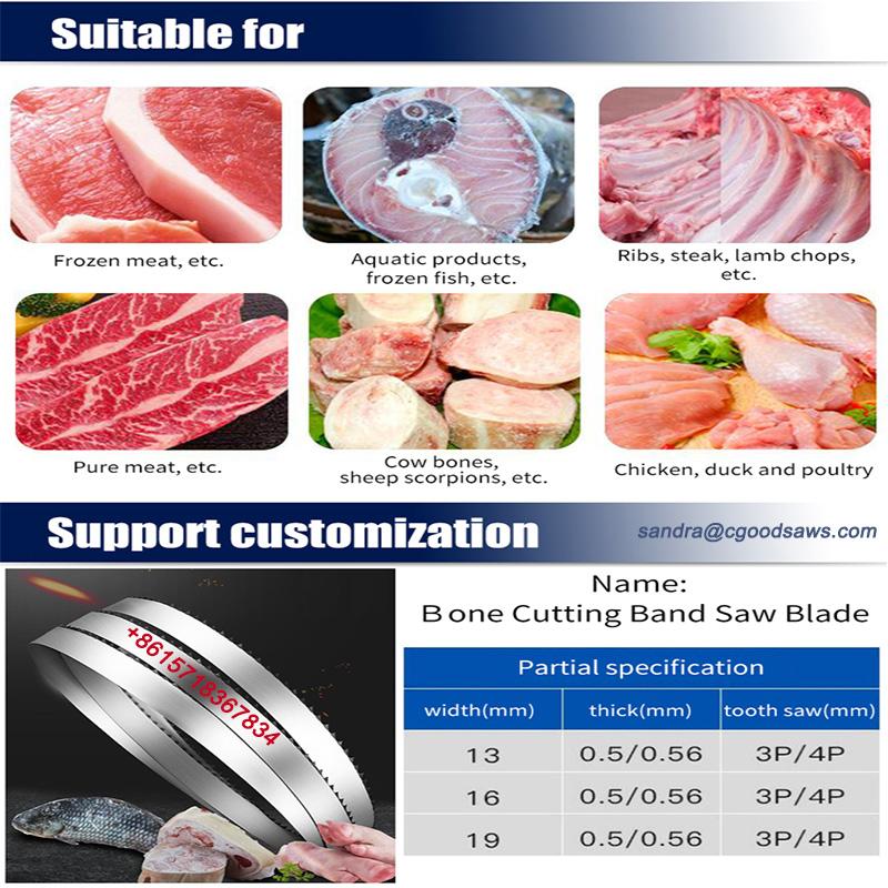 Band Saw Blade 0.022X5/8X65inches for cutting frozen meat bone 4