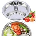 Stainless Steel Round Divided Dinner