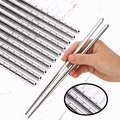 Metal Stainless Steel Chopsticks Dishwasher Safe Lightweight Metal Chop Stick