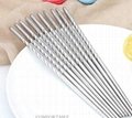 Metal Stainless Steel Chopsticks Dishwasher Safe Lightweight Metal Chop Stick 3
