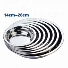 Multisize Stainless Steel Round Food