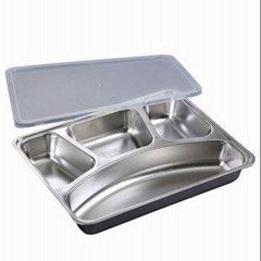 Stainless Steel Divided Dinner Tray