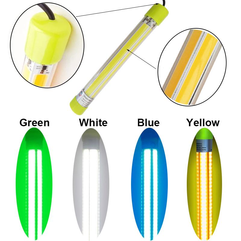 12V 60W COB LED Underwater Deep Drop Fish Lure Flashing Lamp Light 2