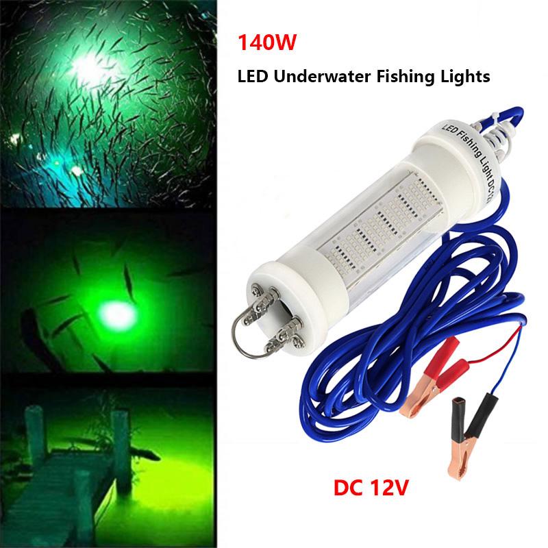 140W Underwater LED Fishing Bait 12V Fishing Lure Light