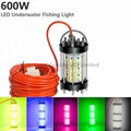 600W AC110V/220-240V LED Night Fishing Lights Underwater Attracting Fishing Lure 5