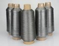 Metallic Stainless Thin Conductive Filament Weaving Yarn Braid Fiber Anti Static 2