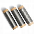 Metallic Stainless Thin Conductive Filament Weaving Yarn Braid Fiber Anti Static