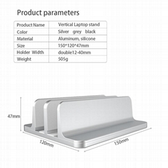 Double Slot  Vertical Laptop Stand Holder