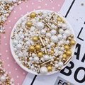 1mm 4mm 7mm 10mm edible gold pearls cake sprinkles for cake decorations sprinkle 2