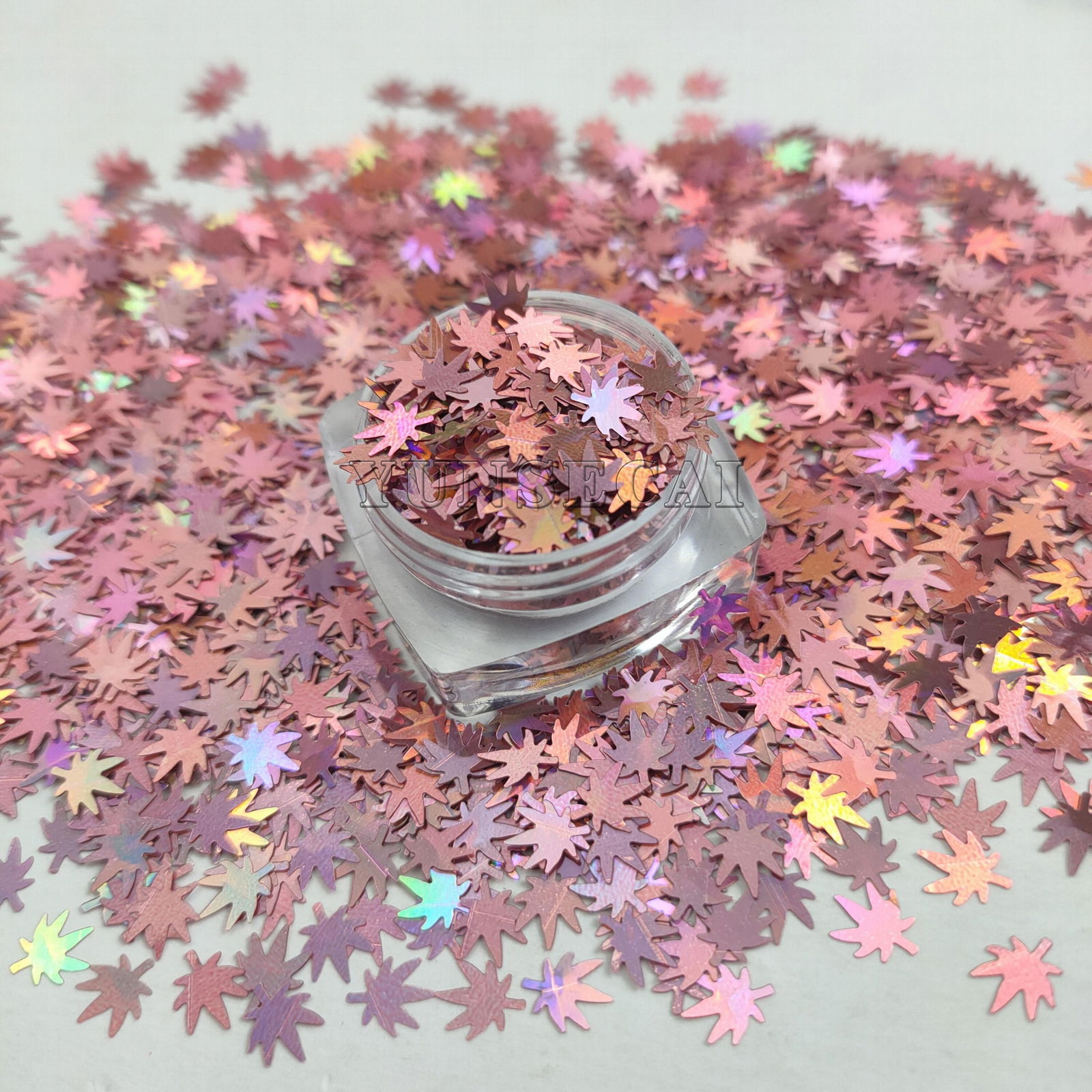 Christmas decoration DIY glitter, laser color leaf glitter powder sequins 5