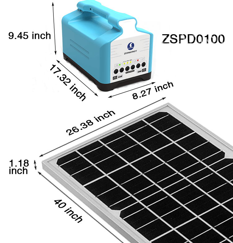 100w太阳能板和12.8v 40ah便携式电源 3