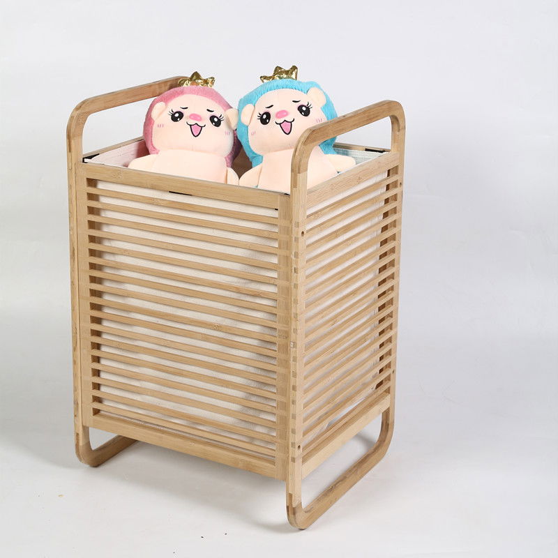 Bamboo Fabric Laundry Storage Basket 2