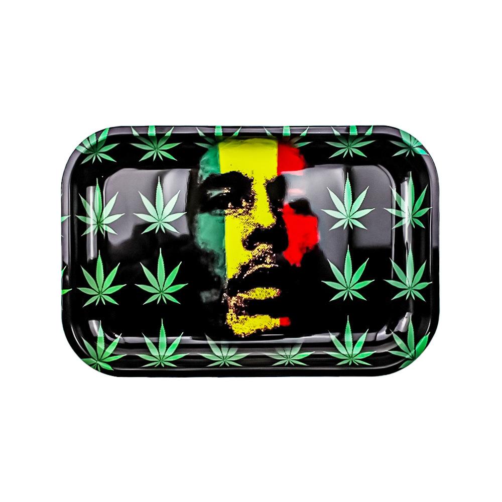 Factory Wholesale Custom Metal Tin Rolling Tray Tobacco China Smoking Tray  3