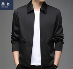 Loose Edition Lightweight Lapel Jacket Middle-aged Men's Solid Color Business Ca